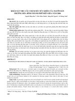 Nhu cầu chăm sóc sức khỏe của người dân thành phố Biên Hòa