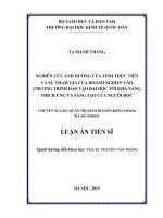Nghiên cứu ảnh hưởng của tính thực tiễn và sự tham gia của doanh nghiệp vào chương trình đào tạo đại học tới khả năng thích ứng và sáng tạo của người học