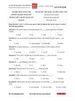 ĐÁP án + đề THI THỬ CHUYÊN NGỮ THÁNG 3   LUYỆN THI đh CÙNG MR VIEW