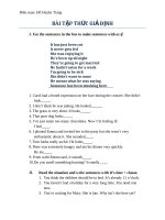 BÀI tập THỨC GIẢ ĐỊNH