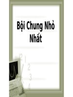 Tiet 34   bội CHUNG NHỎ NHẤT