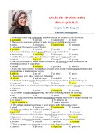 130 CÂU TRẮC NGHIỆM ĐỒNG NGHĨA ÔN THI THPT QG CÓ ĐÁP ÁN