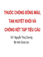thuoc chong huyet khoi 2018 đh dược Hà Nội