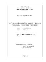 (Luận án tiến sĩ) Thực hiện tăng trưởng xanh ở Việt Nam thông qua công nghệ thông tin