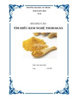 SẢN PHẨM KEM NGHỆ  bài tìm hiểu kem nghệ THORAKAO