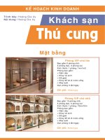 KẾ HOẠCH KINH DOANH KHÁCH sạn THÚ CƯNG