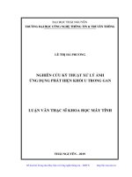 Nghiên cứu kỹ thuật xử lý ảnh ứng dụng phát hiện khối u trong gan (Luận văn thạc sĩ)