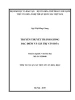 Truyền thuyết Thánh Gióng – Đặc điểm và giá trị văn hóa tt