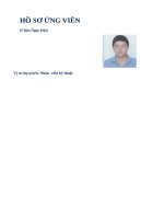 CV xin việc ngành kỹ thuật chuẩn ĐHBK