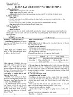 Giáo án Ngữ văn 10 Tiết 68,69 : Làm văn: LUYỆN TẬP VIẾT ĐOẠN VĂN THUYẾT MINH