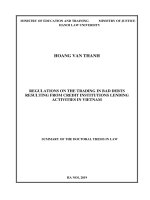 Pháp luật về mua bán nợ xấu từ hoạt động cho vay của các tổ chức tín dụng ở việt nam tt tiếng anh 