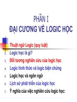 BÀI GIẢNG ĐẠI CƯƠNG VỀ LOGIC HỌC