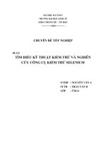 TÌM HIỂU KỸ THUẬT KIỂM THỬ VÀ NGHIÊNCỨU CÔNG CỤ KIỂM THỬ SELENIUM