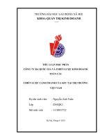 CHIẾN LƯỢC CẠNH TRANH CỦA KFC TẠI THỊ TRƯỜNG VIỆT NAM