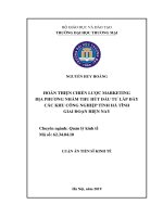 Hoàn thiện chiến lược marketing địa phương nhằm thu hút đầu tư lấp đầy các khu công nghiệp tỉnh hà tĩnh giai đoạn hiện nay