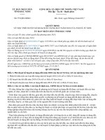 Quyet dinh ve viec phe duyet ke hoach su dung dat nam 2018