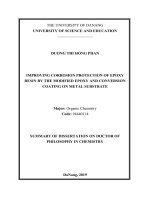 Nghiên cứu biến tính màng epoxy và nền thép nhằm nâng cao khả năng chống ăn mòn tt tiếng anh 
