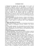 Giáo dục năng lực văn hóa ứng xử học đường cho sinh viên đại học sư phạm vùng đồng bằng sông cửu long trong bối cảnh hiện nay tt tiếng anh 