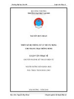 Thiết kế hệ thống xử lý mùi tự động cho trang trại thông minh 