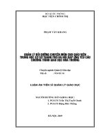Quản lý bồi dưỡng chuyên môn cho giáo viên trung học cơ sở thành phố hà nội đáp ứng yêu cầu chương trình giáo dục nhà trường