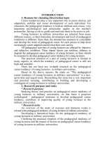 Xu hướng nghề sư phạm của giảng viên trẻ trong nhà trường quân đội tt tiếng anh 