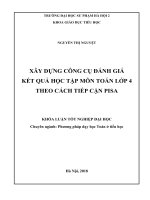 Xây dựng công cụ đánh giá kết quả học tập môn toán lớp 4 theo cách tiếp cận PISA 