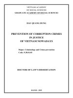 Phòng ngừa tình hình tội phạm tham nhũng trong hoạt động tư pháp ở việt nam hiện nay tt tiếng anh