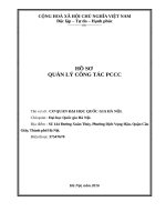 Hồ sơ phòng cháy chữa cháy của cơ quan