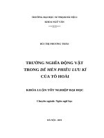Trường nghĩa động vật trong dế mèn phiêu lưu kí của tô hoài 