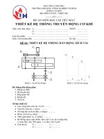 ĐỀ 01: THIẾT KẾ HỆ THỐNG DẪN ĐỘNG XÍCH TẢI