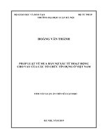 Pháp luật về mua bán nợ xấu từ hoạt động cho vay của các tổ chức tín dụng ở việt nam tt 