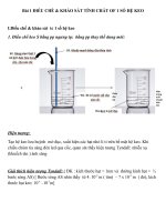 Bài 1 ĐIỀU CHẾ & KHẢO SÁT TÍNH CHẤT OF 1 SỐ HỆ KEO
