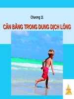 BÀI GIẢNG DUNG DỊCH LỎNG, Chương 11CÂN BẰNG TRONG DUNG DỊCH LỎNGCÂN BẰNG TRONG DUNG DỊCH LỎNG