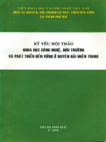 NHẬN THỨC CƠ BẢN VỀ TÀI NGUYÊN VÀ MÔI TRƯỜNG HỆ THỐNG ĐẦM PHÁ THỪA THIÊN HUẾ