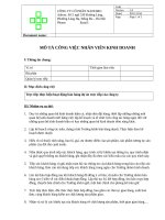 MÔ TẢ CÔNG VIỆC NHÂN VIÊN KINH DOANH0359033374