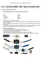 GIÁO TRÌNH PHẦN CỨNG MÁY TÍNH- CÁC THÀNH PHẦN CƠ BẢN CỦA MÊN