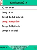 Bài giảng điện tử số - Chương 3 – MẠCH LOGIC TỔ HỢP