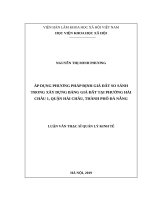 Áp dụng phương pháp định giá đất so sánh trong xây dựng bảng giá đất tại phường hải châu 1, quận hải châu, thành phố đà nẵng 