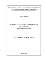 NGHỆ THUẬT CHẠM KHẮC gỗ điện LONG AN tại cố đô HUẾ, TỈNH THỪA THIÊN HUẾ