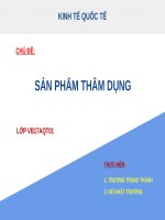 SLIDE BÀI GIẢNG SẢN PHẨM THÂM DỤNG, KINH TẾ QUỐC DÂN