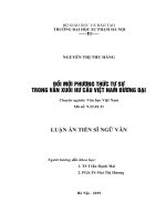 Đổi mới phương thức tự sự trong văn xuôi hư cấu việt nam đương đại 