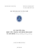 Sự chuyển pha điện yếu trong mô hình zee babu và mô hình SU(3)c x SU(3)L x u(1)x x (1)n
