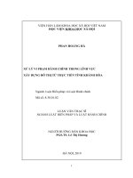 Xử lý vi phạm hành chính trong lĩnh vực xây dựng đô thị từ thực tiễn tỉnh khánh hòa 