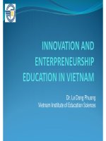 Innovation and enterpreneurship educatio IN VIET NAM