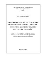 Thiết kế đồ chơi cho trẻ từ 3 – 6 tuổi trường mầm non hoa mai – đông anh – hà nội theo quan điểm “giáo dục lấy trẻ làm trung tâm 