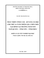 Phát triển tình cảm   kĩ năng xã hội cho trẻ 3 – 6 tuổi thông qua trò chơi tạo hình trường mầm non ngô quyền – vĩnh yên – vĩnh phúc 