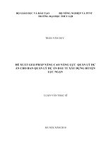Đề xuất giải pháp nâng cao năng lực quản lí dự án cho ban quản lí dự án đầu tư xây dựng huyện lục ngạn 