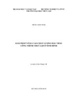 Giải pháp nâng cao chất lượng đấu thầu công trình thủy lợi ở ninh bình 