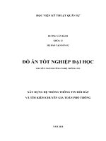 Đồ án tốt nghiệp đại học Xây dựng hệ thống thông tin hỏi đáp và tìm kiếm chuyên gia Toán phổ thông