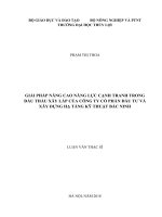 Giải pháp nâng cao năng lực cạnh tranh trong đấu thầu xây lắp của công ty cổ phần đầu tư và xây dựng hạ tầng kỹ thuật bắc ninh 